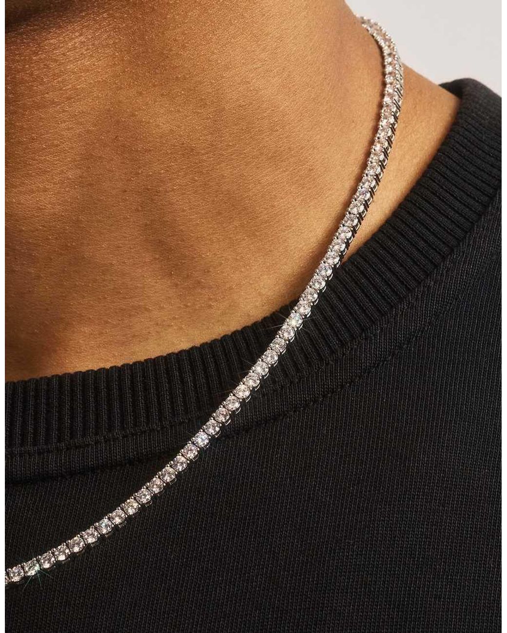 CERNUCCI White Tennis Chain for men