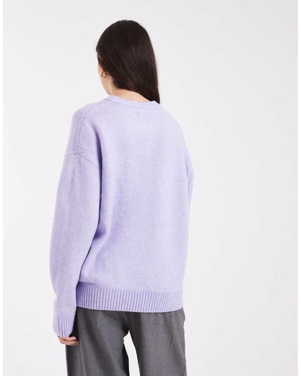 Cotton On Purple Luxe Crew Neck Sweater