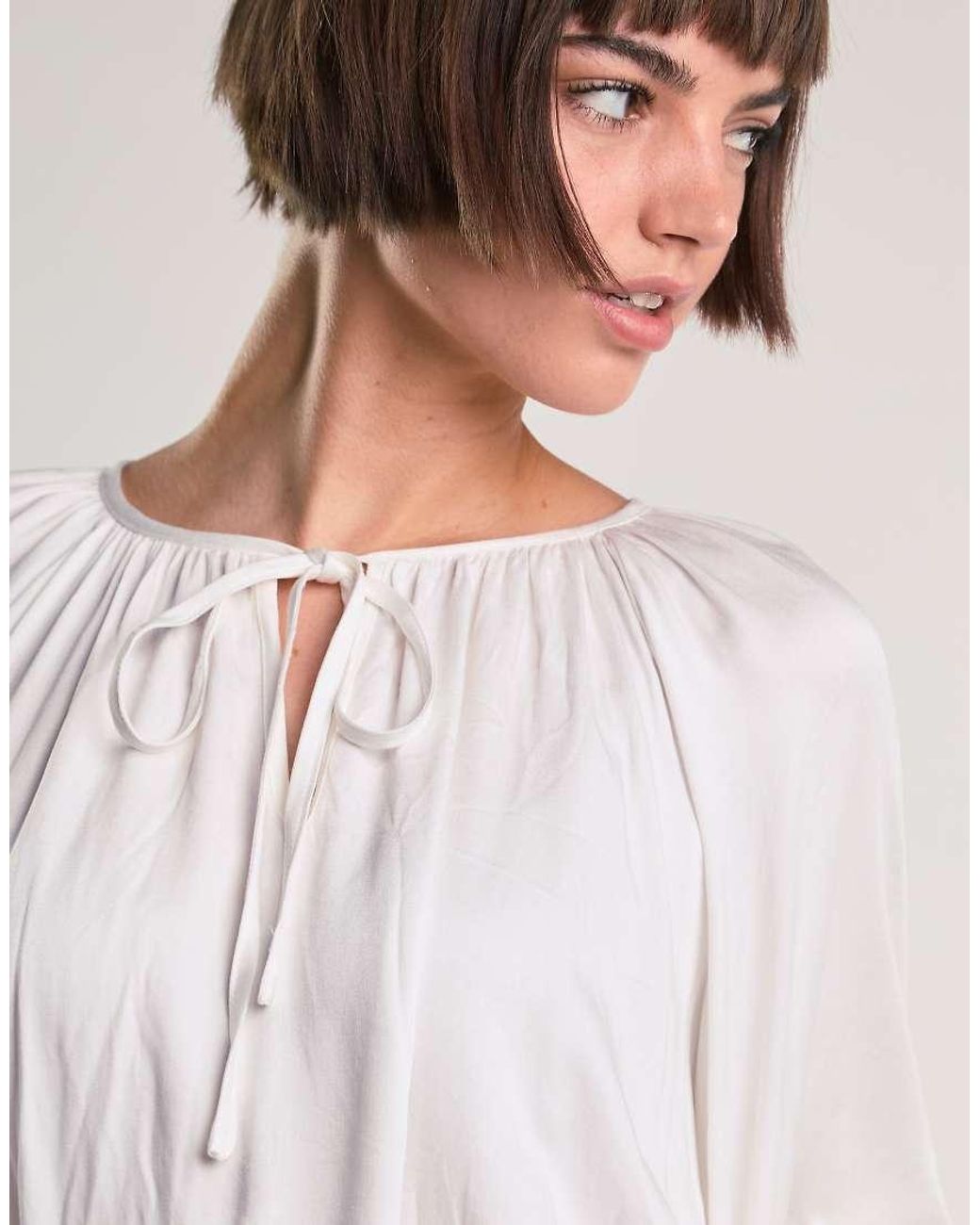 Glamorous Blue Ruffle Blouse