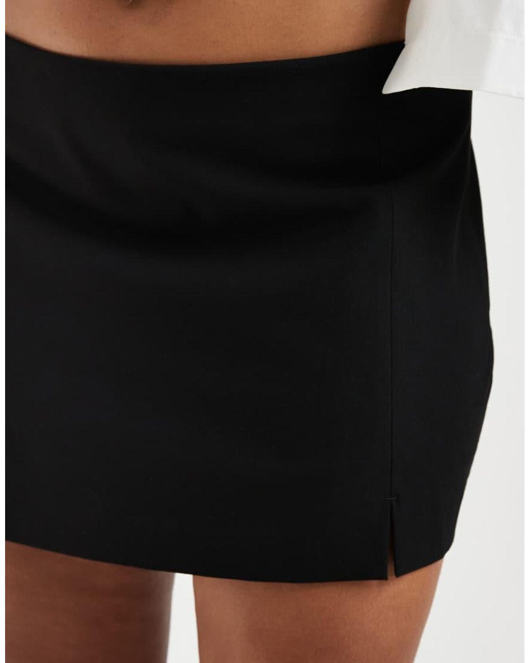 ASOS White Curve Mini Pelmet Skort With Split
