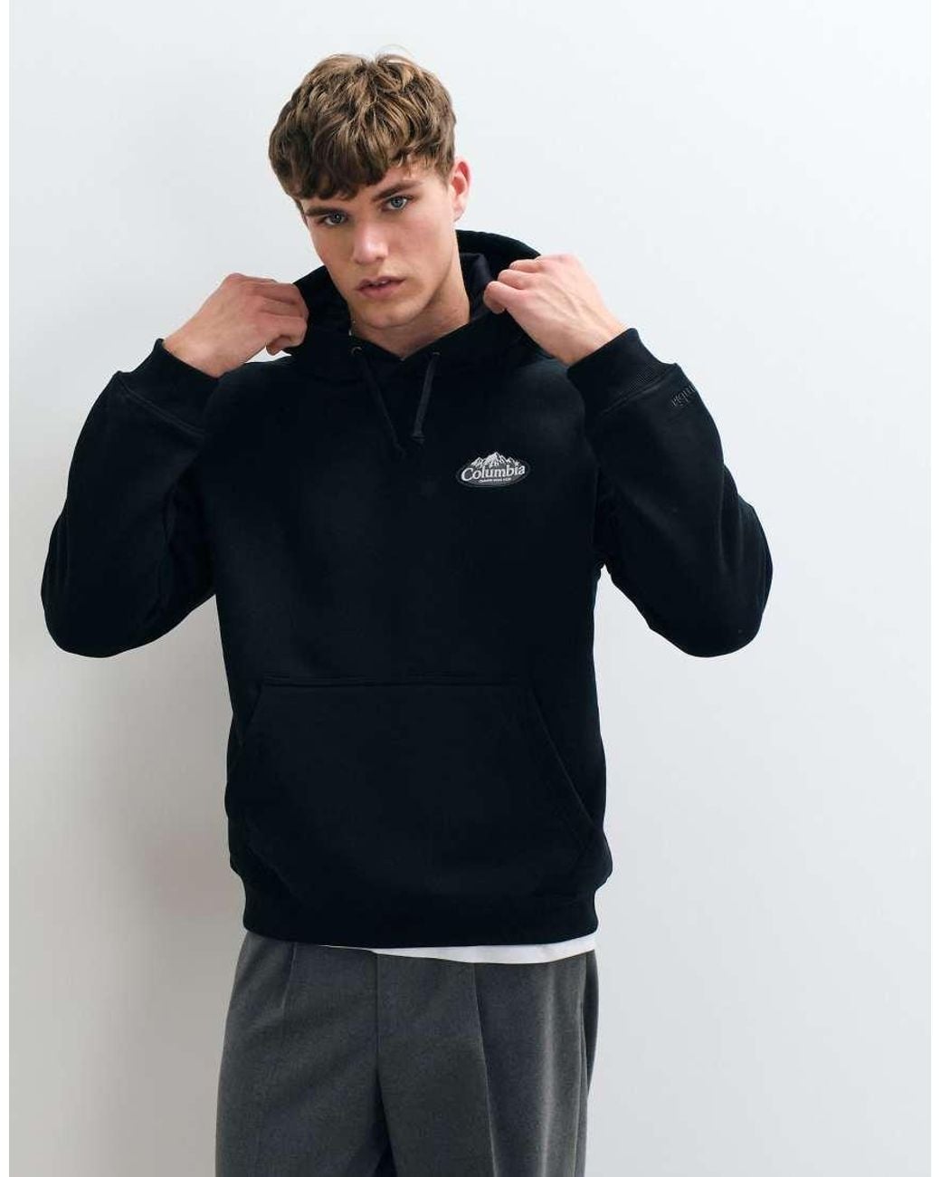 Columbia Black Street Tech Worldwide Heavyweight Hoodie for men