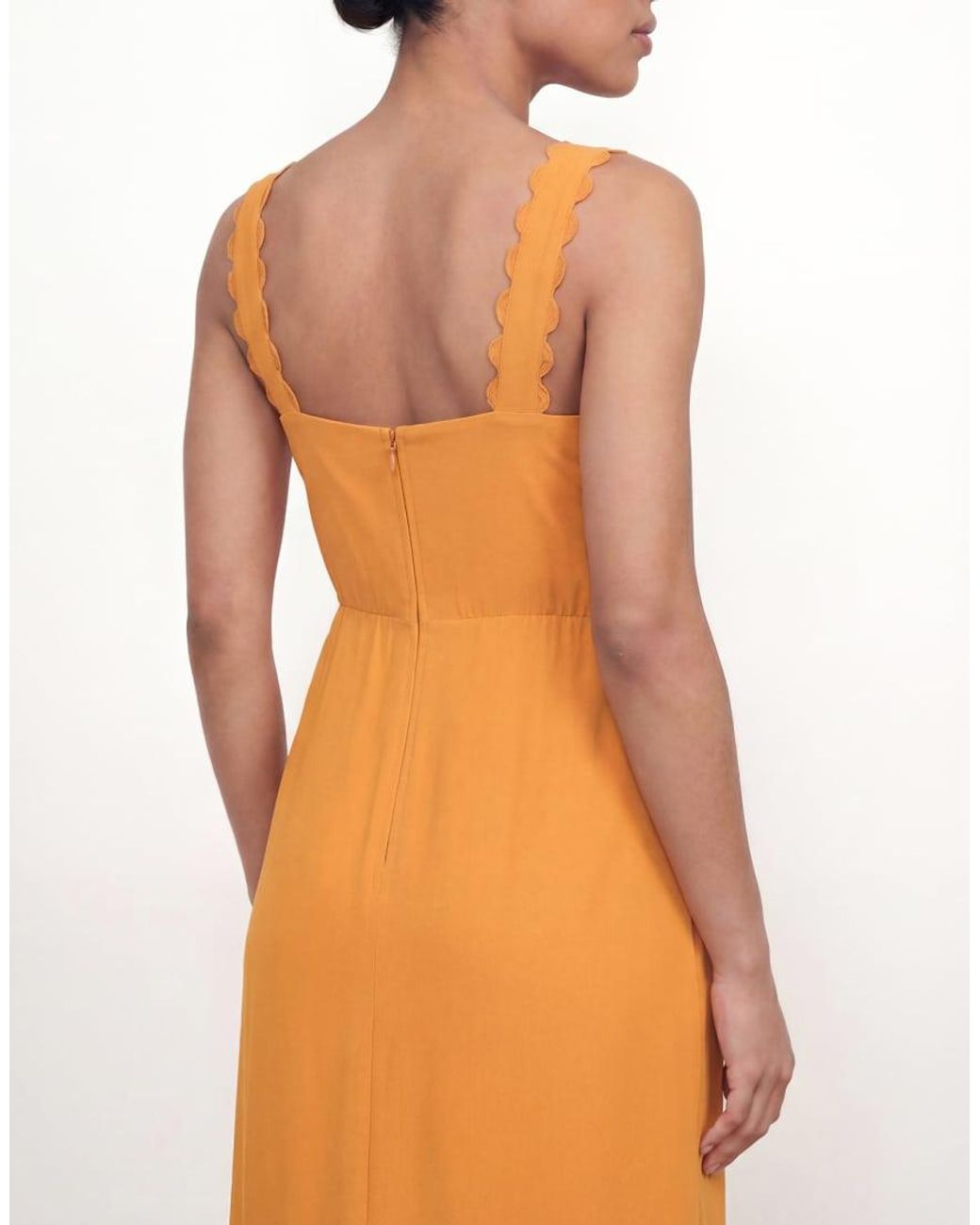 Maya Yellow Embellished Square Neck Strappy Midaxi Dress