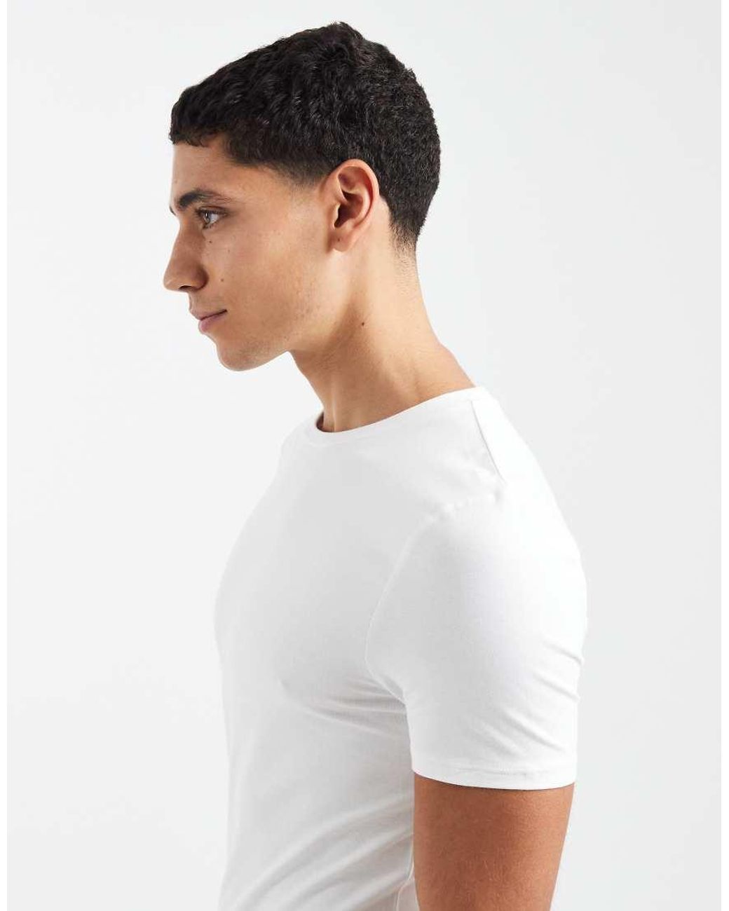ASOS Blue Essentials 2 Pack Muscle Fit T-shirts for men