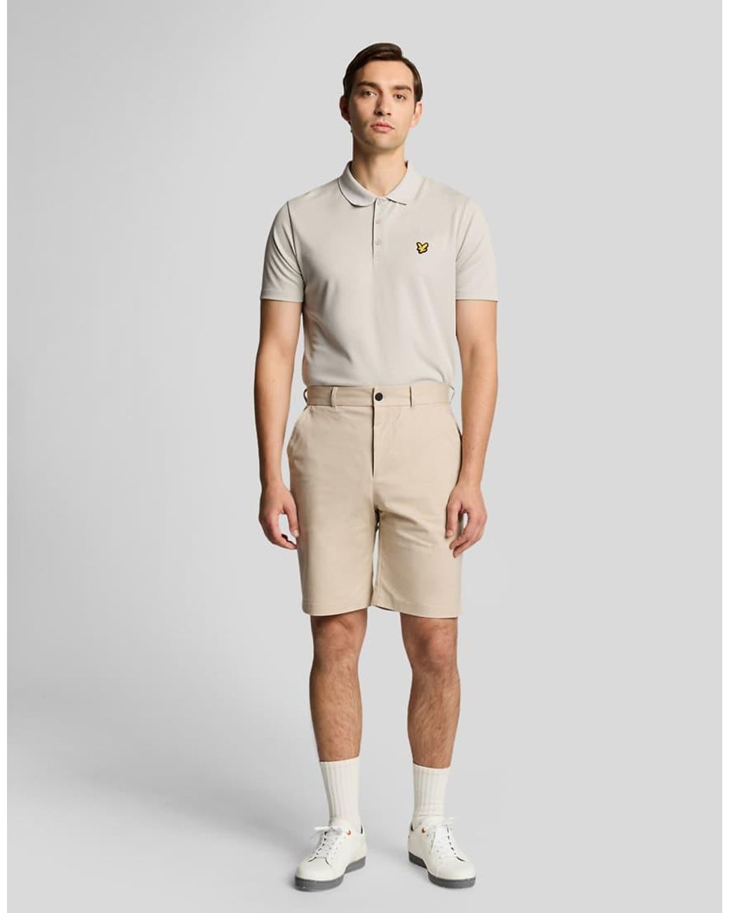 Lyle & Scott Natural Golf Course Stretch Chino Shorts for men