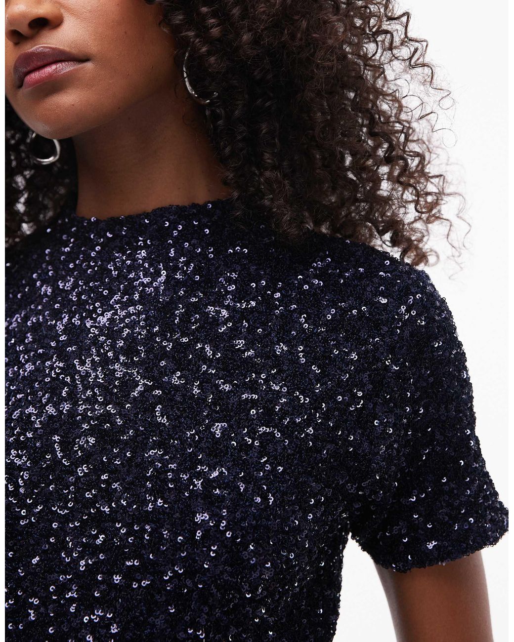 mango navy sequin dress Mango sequin mini dress in blue