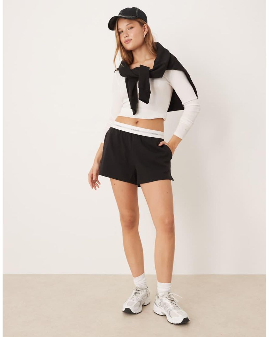 Calvin Klein Natural Jersey Shorts With Waistband