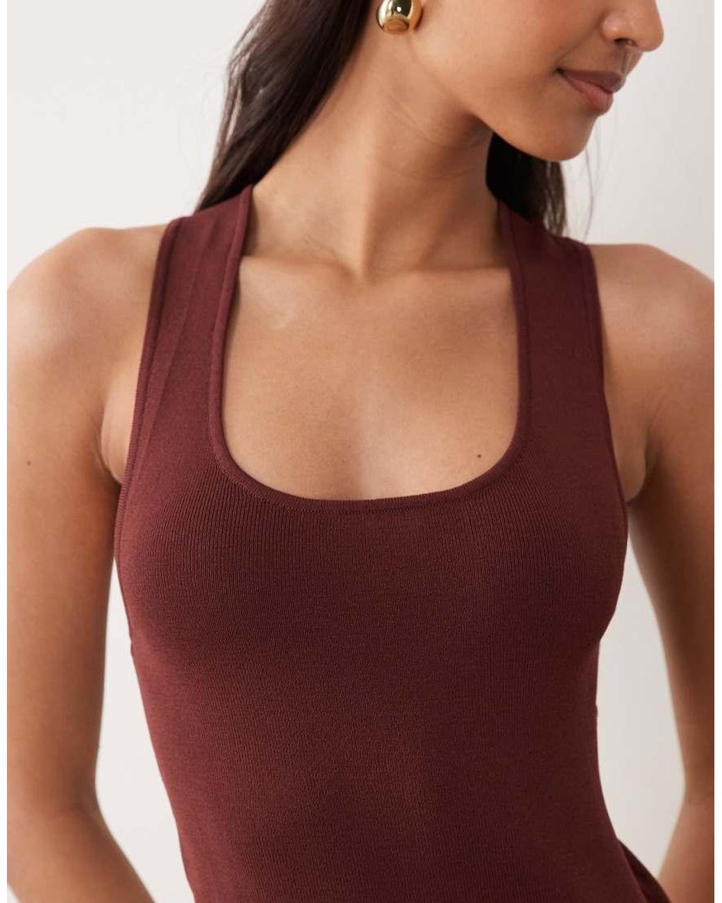 ASOS Brown Compact Cross-back Cami