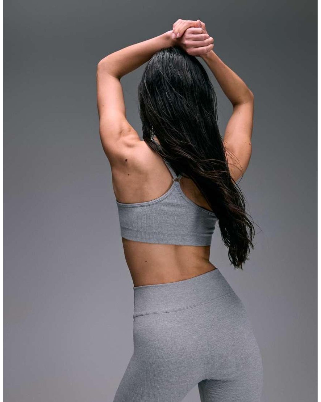 4505 Multicolor Seamless Baby Rib Sweetheart Neckline Medium Support Sports Bra