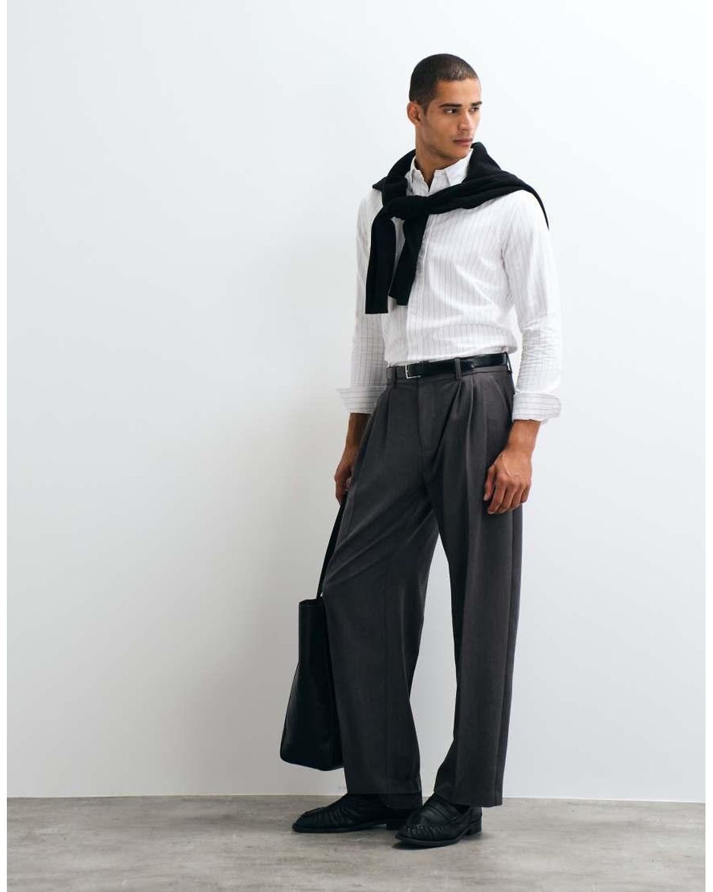 Mango White Classic Shirt for men