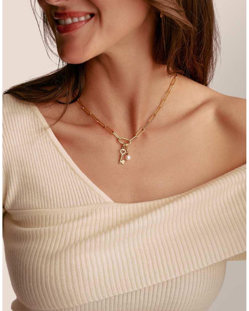 Thomas Sabo Metallic Charm Pendant Love Key Connect-Plated