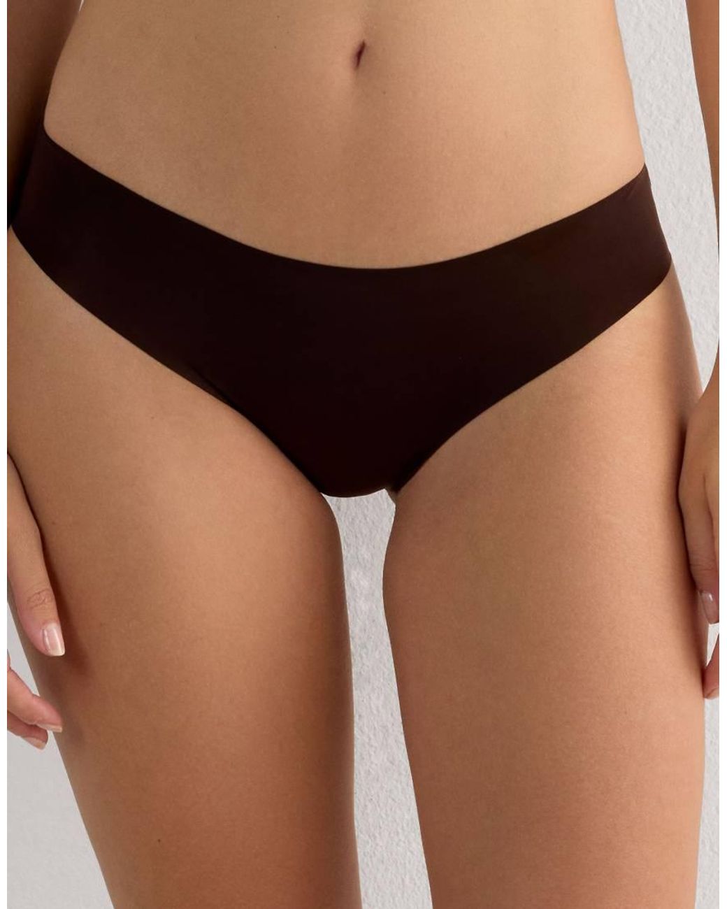 Intimissimi Black Seamless Microfibre Snug-Fit Panties