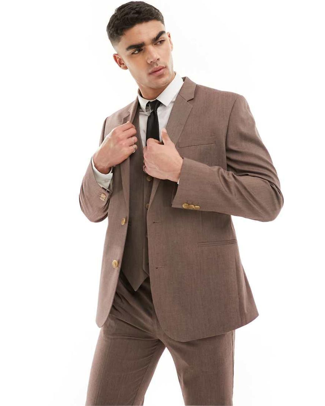 ASOS Natural Slim Suit Jacket for men