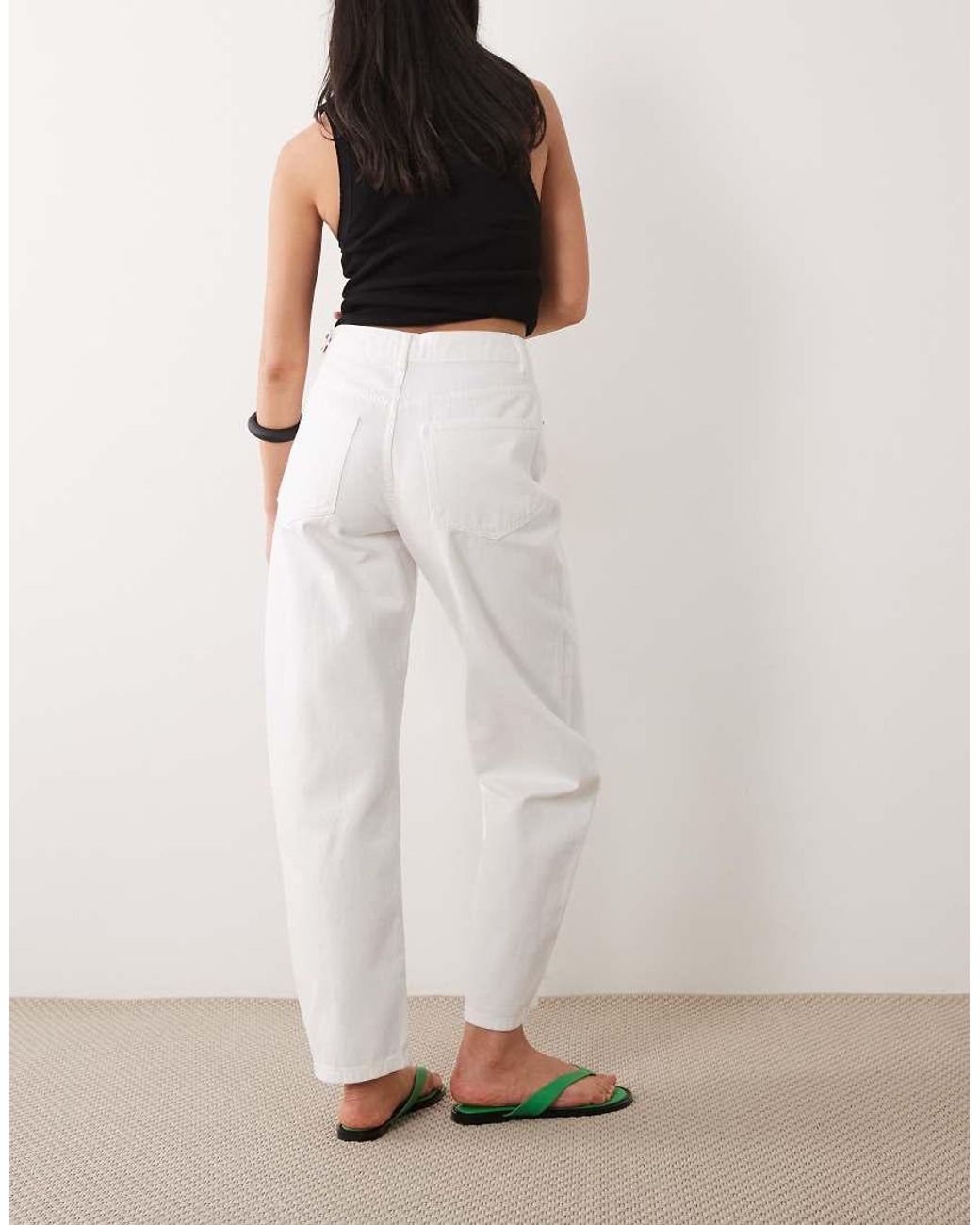 ASOS Pink Slim Barrel Jeans
