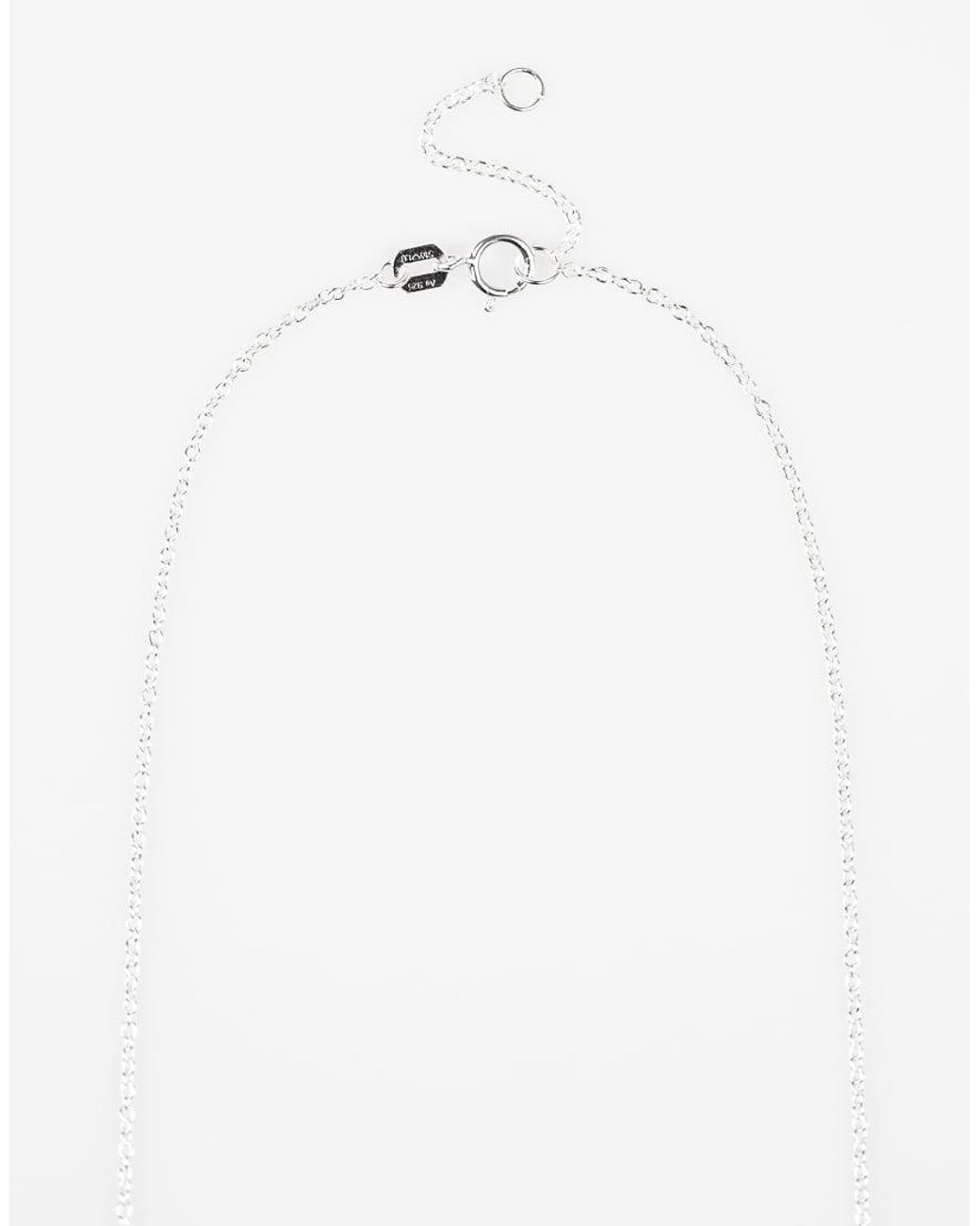 Lovisa White Sterling Cubic Zirconia Stem Necklace