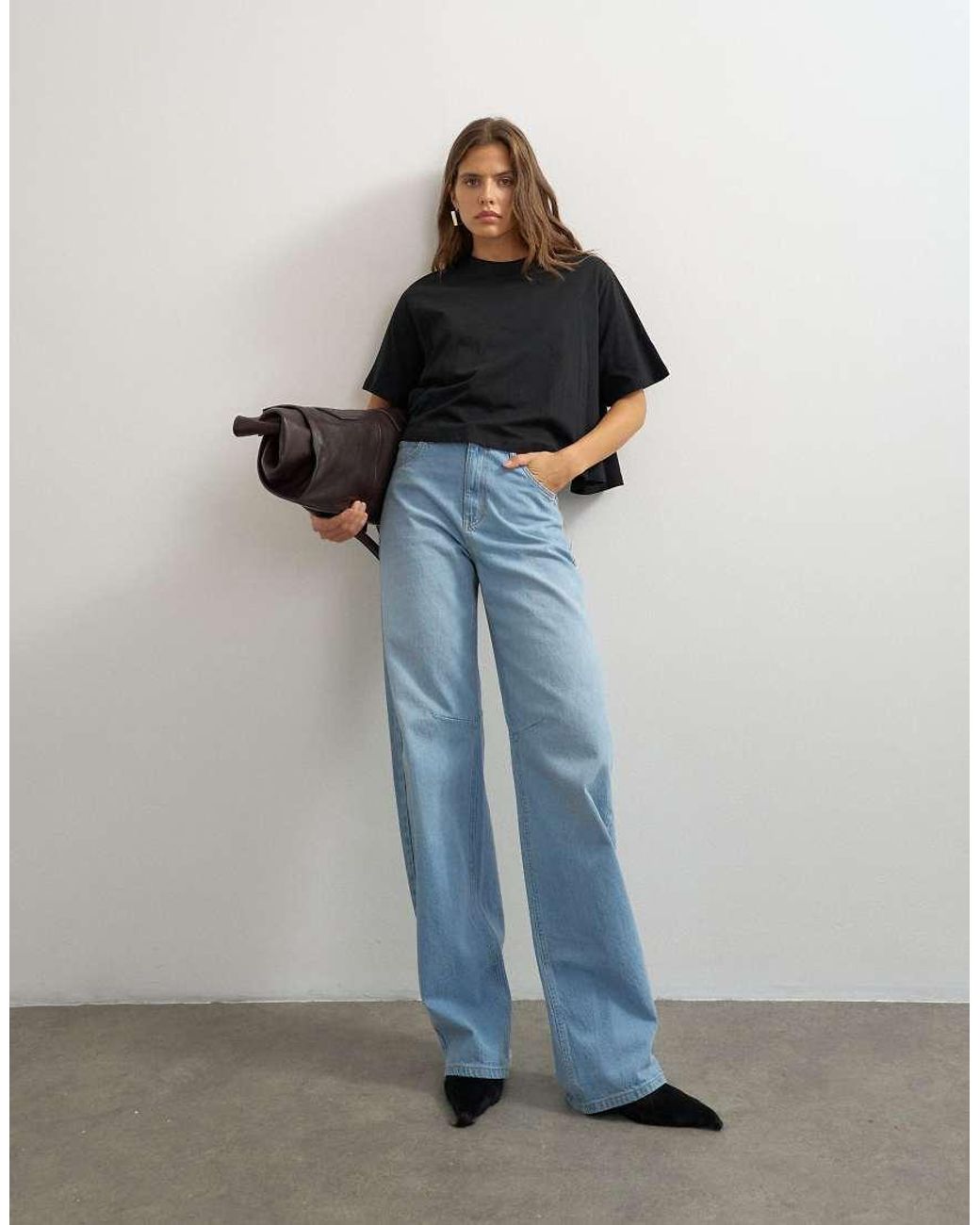TOPSHOP Blue Trapeze Tee