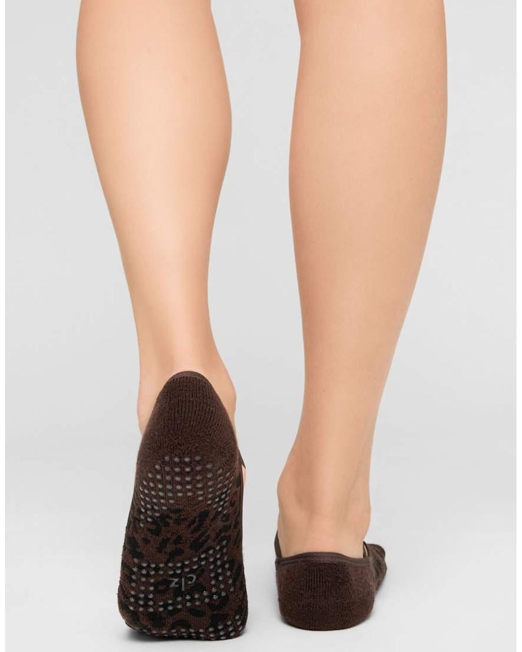 Calzedonia Brown Non-Slip Crossover Pilates Socks
