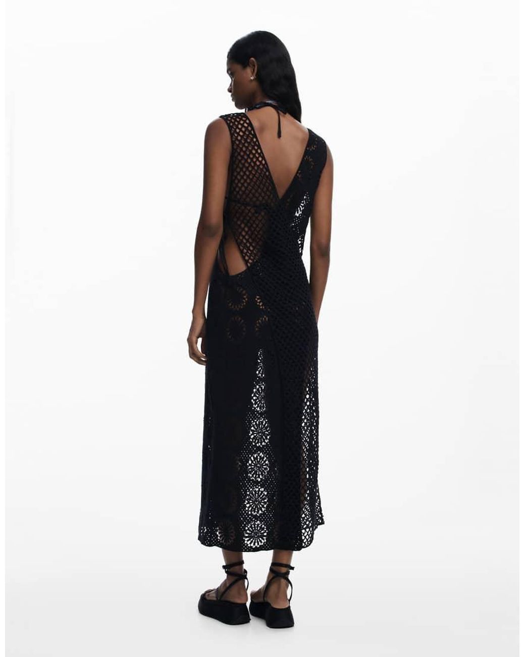 Desigual Blue Crochet Dress