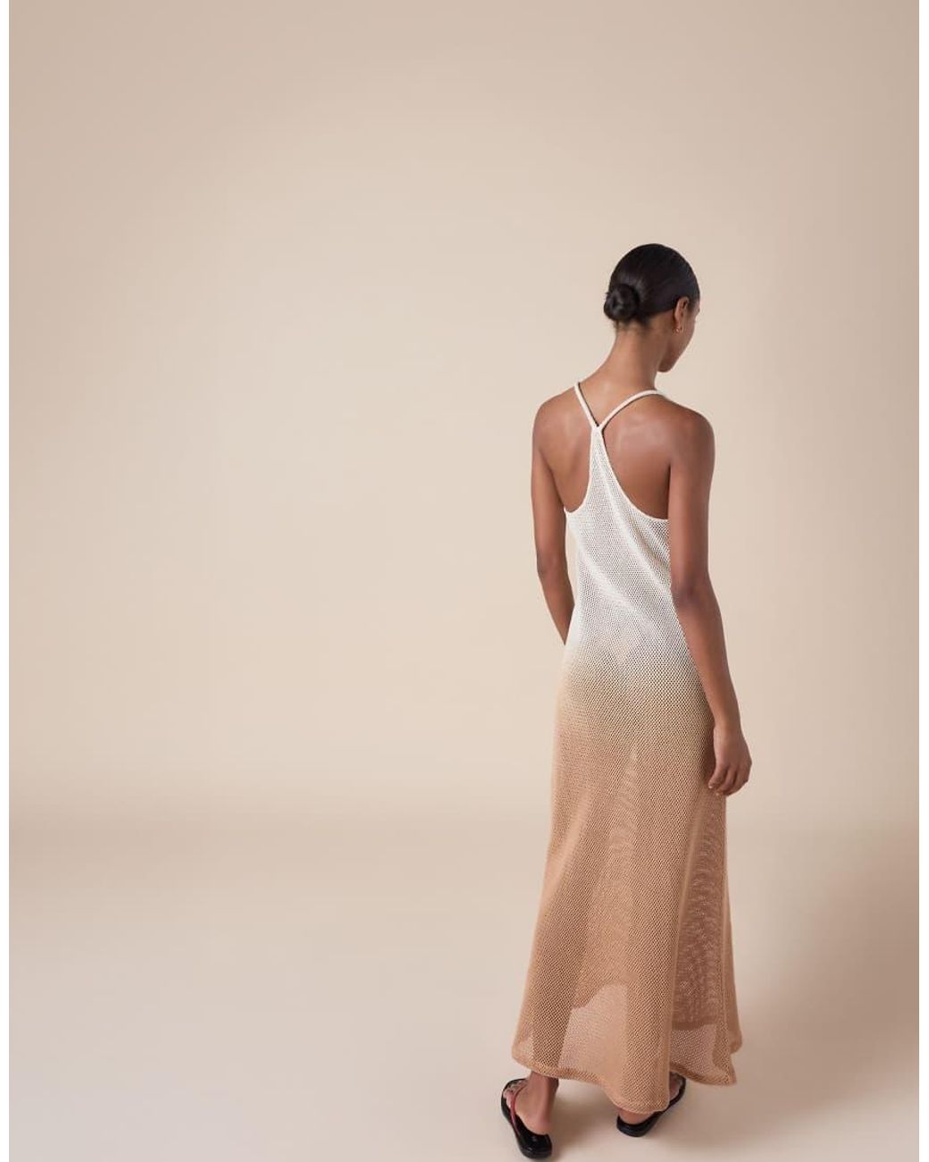 Calzedonia Natural Fishnet Beach Dress