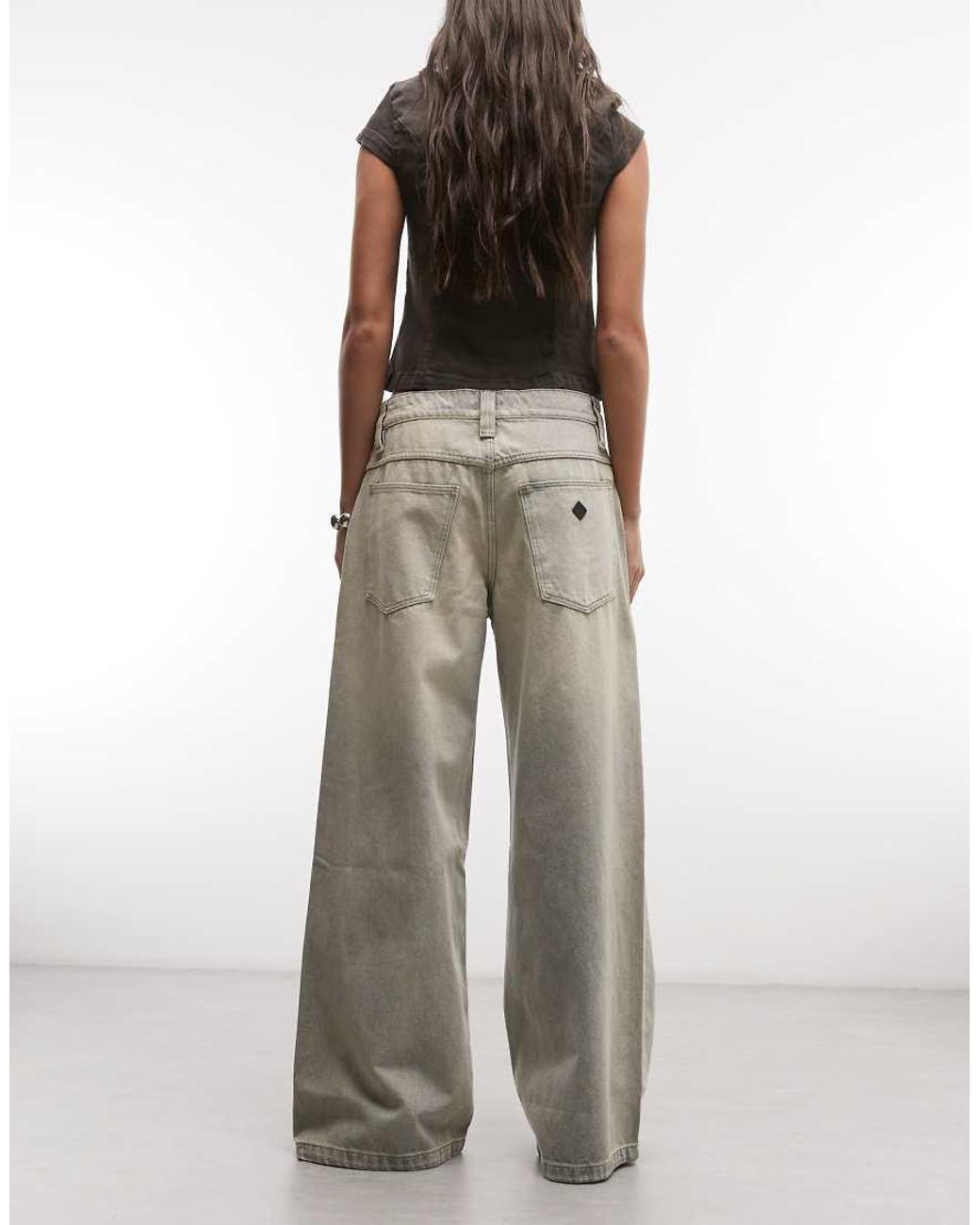 Abrand Jeans White Mega baggy Denim Jean Co-ord