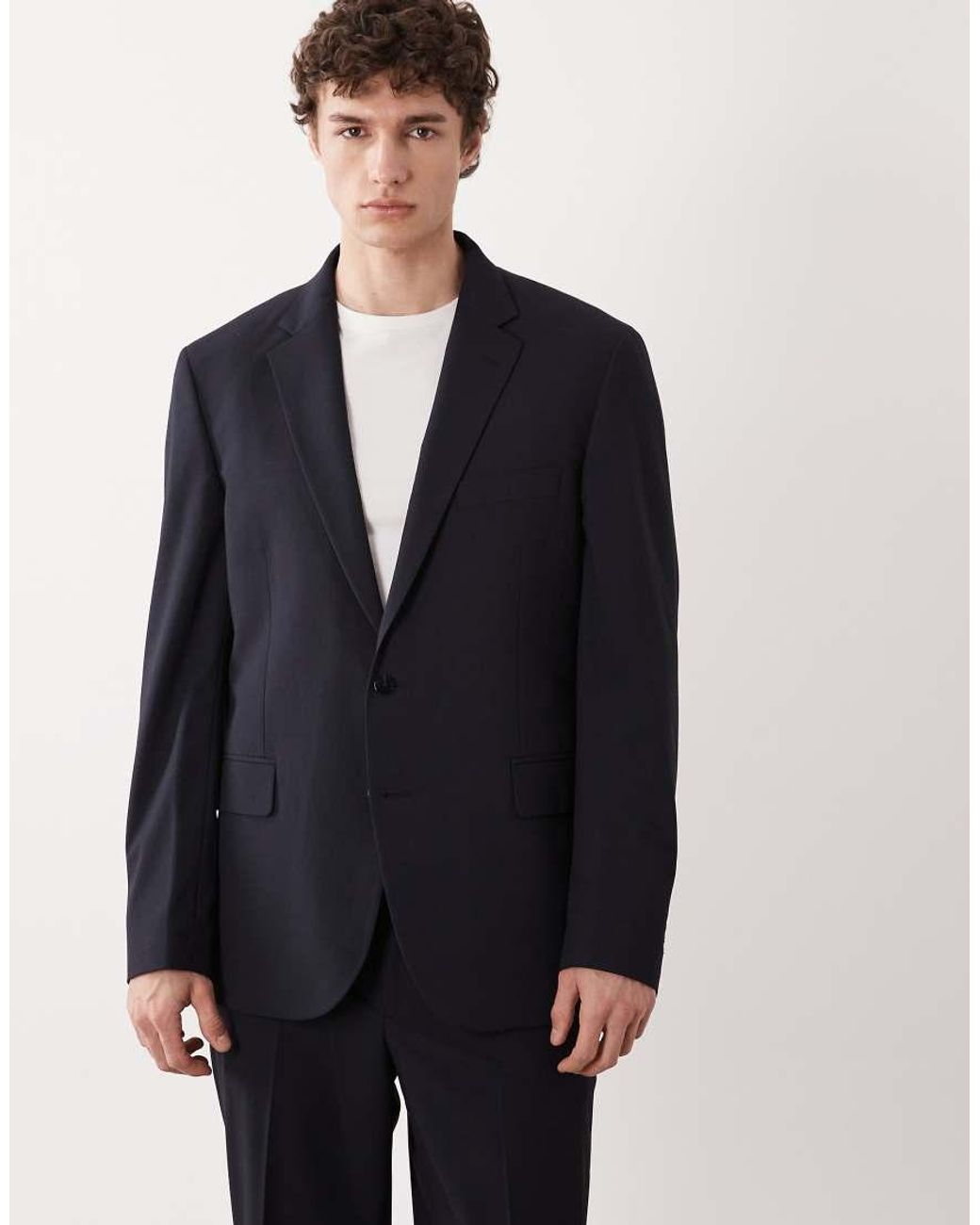 Mango Blue London Regular Fit Suit Blazer Co-ord for men