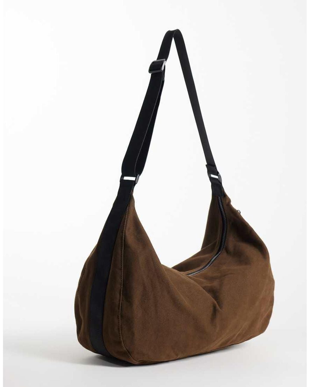 ASOS Brown Canvas Crossbody Bag for men