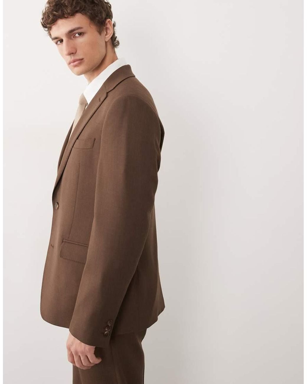 ASOS Brown Slim Suit Jacket for men