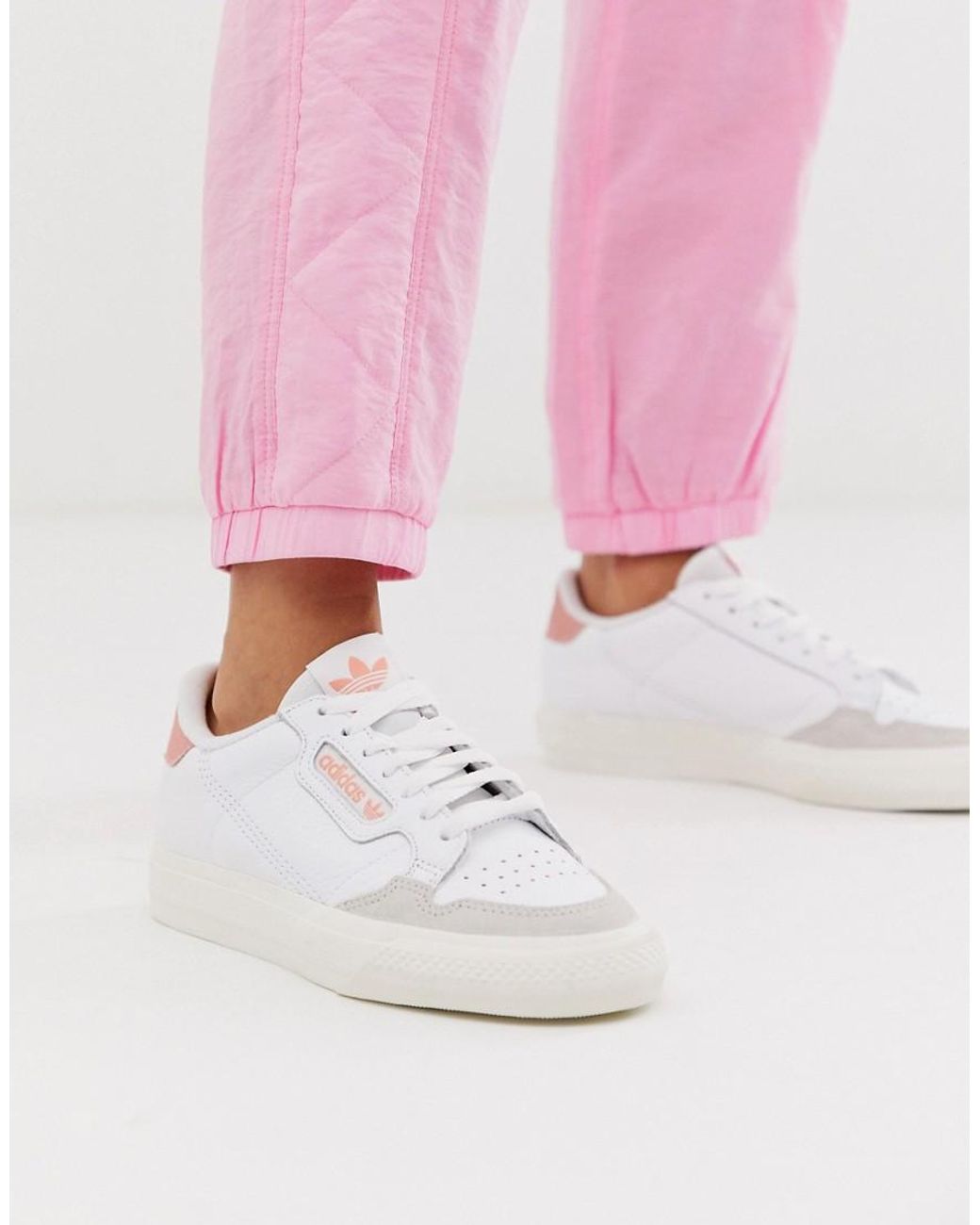 Zapatillas en blanco y rosa Continental 80 Vulc adidas Originals de Caucho  de color Blanco | Lyst