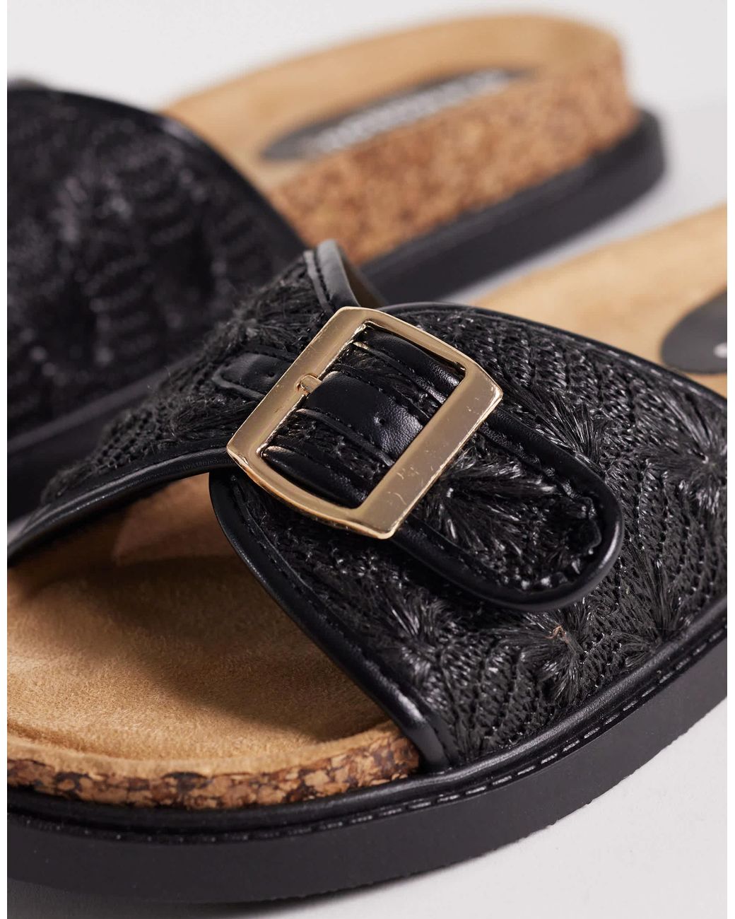 Glamorous Brown Flat Woven Sandals