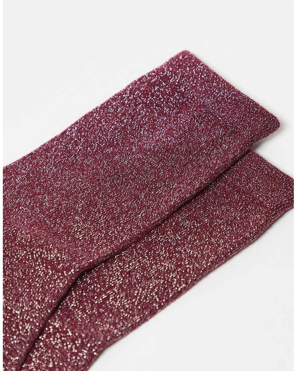 JJXX Brown 2 Pack Glitter Socks