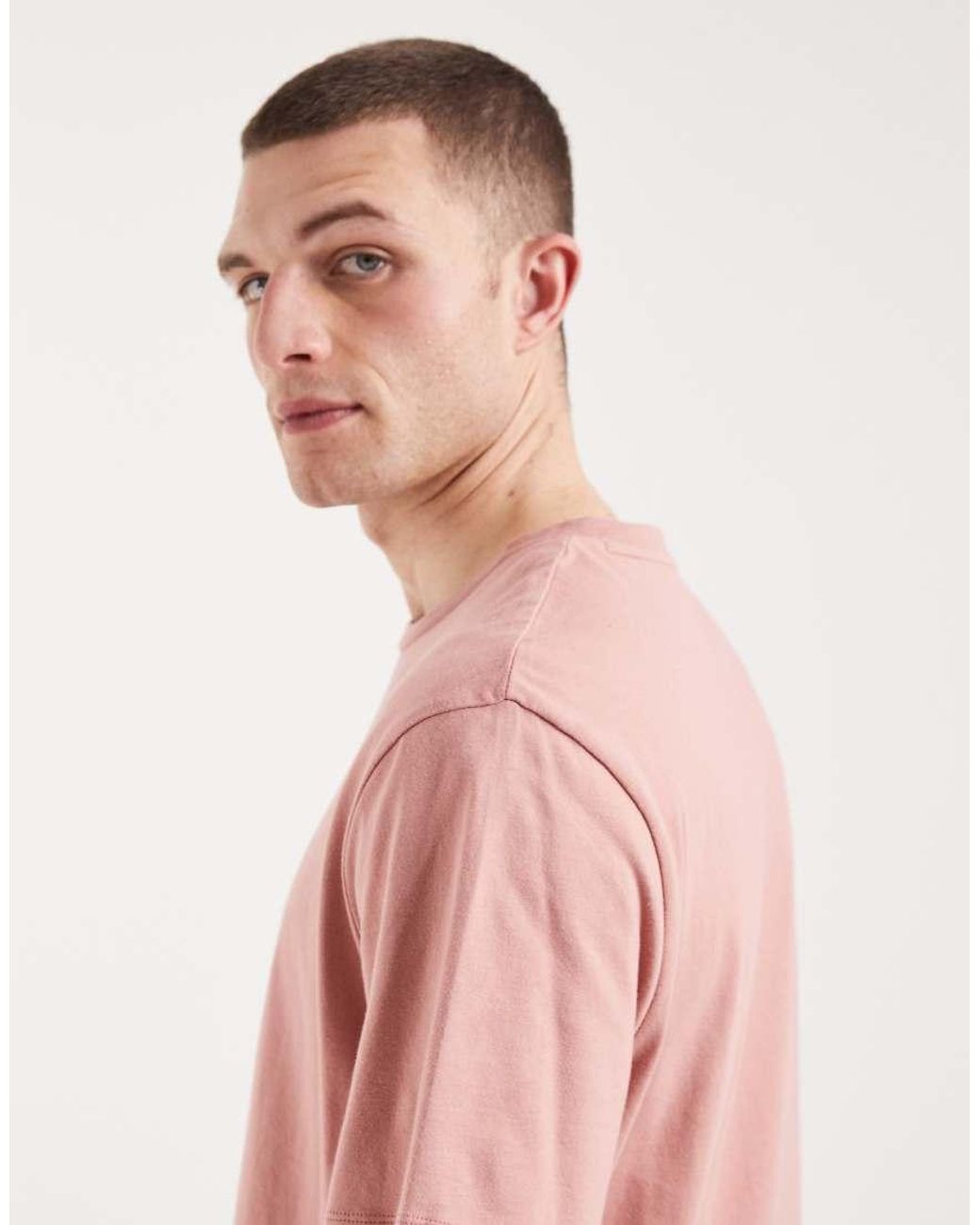 Timberland Pink Print Stack Logo Short-Sleeve Tee for men
