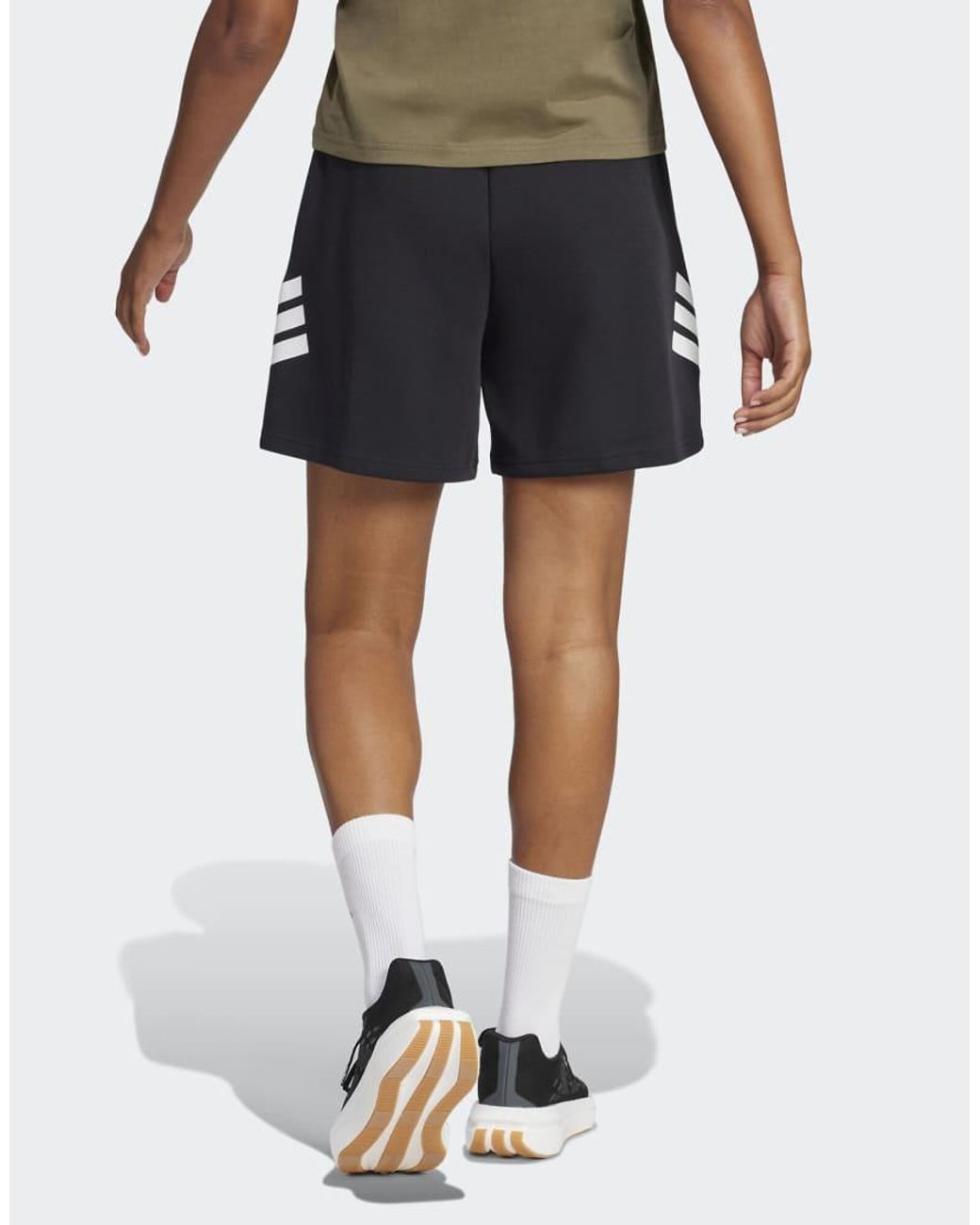 Adidas Originals Black Future Icons 3-Stripes Shorts