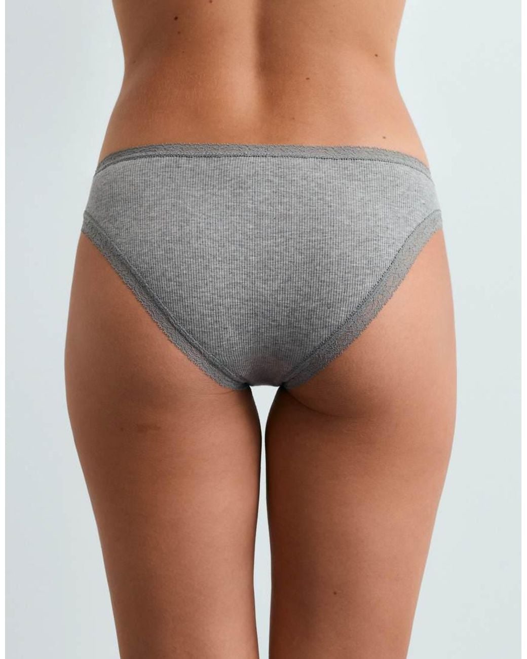 Oysho White 3 Classic Briefs With Cotton Rib