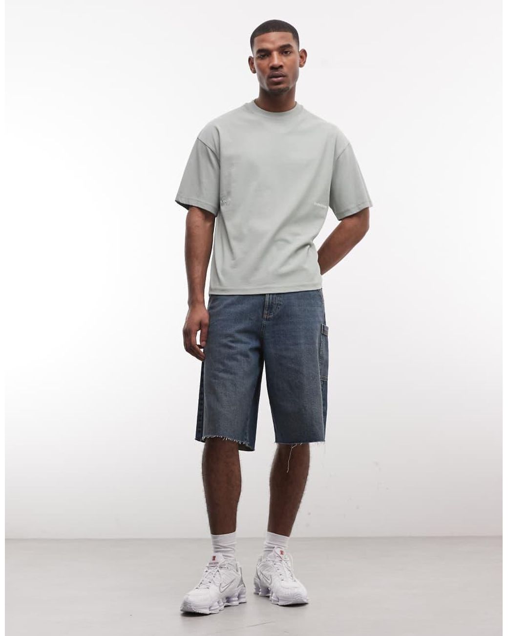Faded Store Gray 100% Cotton T-shirt With Ibiza Hills Back Print for men