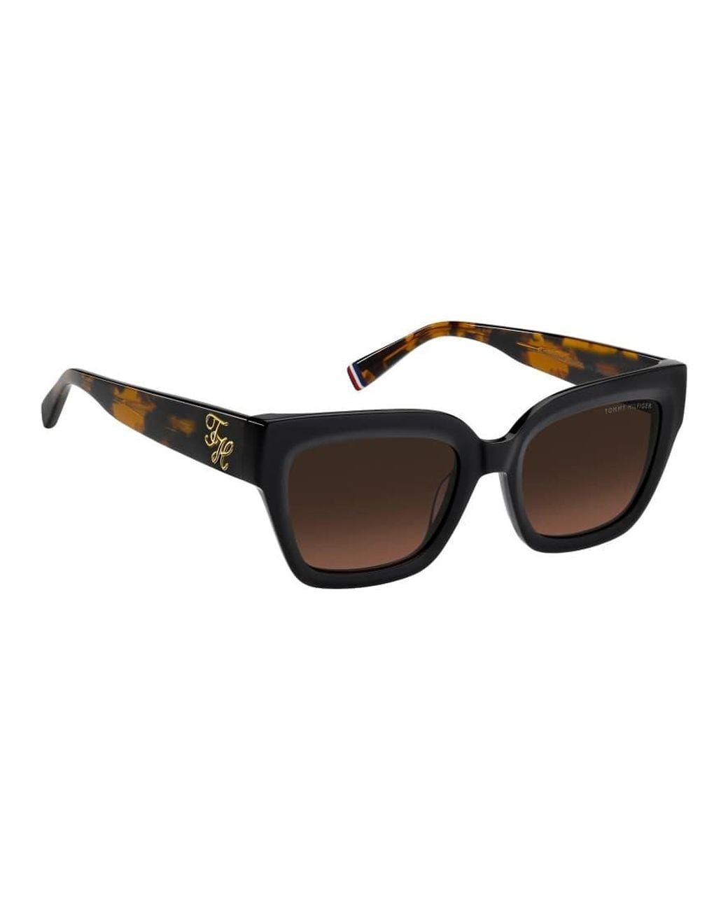 Tommy Hilfiger Sunglasses Black Tommysungl Bold Square Sunglasses With Shaded Gradient Lenses