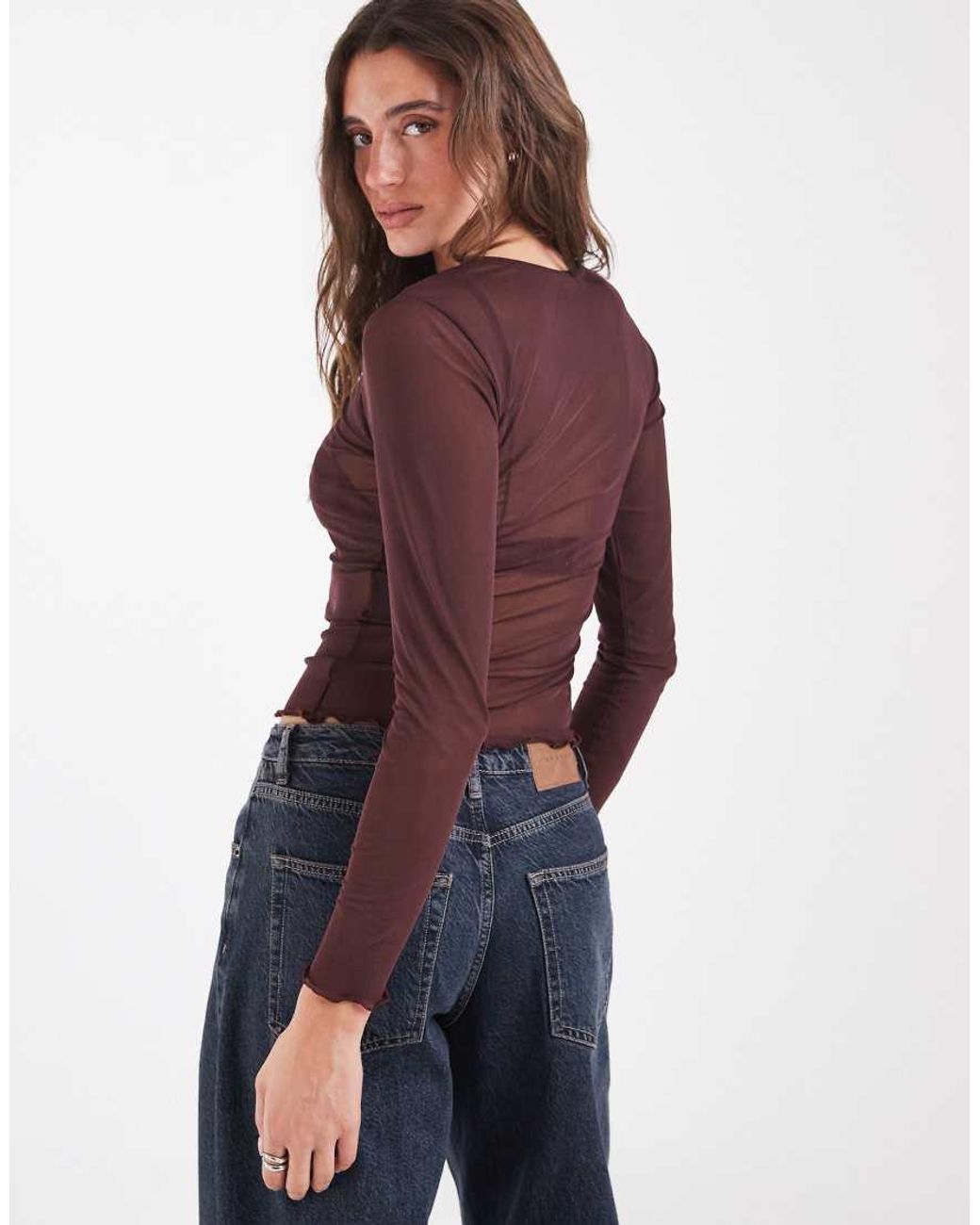 ONLY Purple Mesh Top