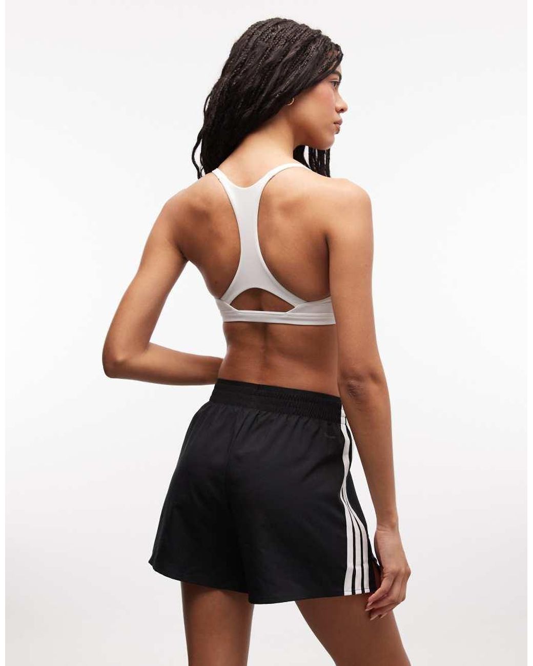 Adidas Originals Black Adidas Training Woven 3 Stripe Shorts