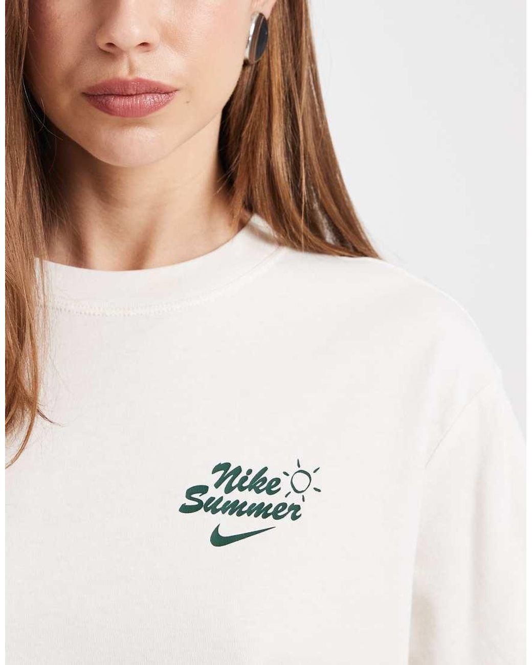 Nike White Oversized Boxy Graphic T-Shirt