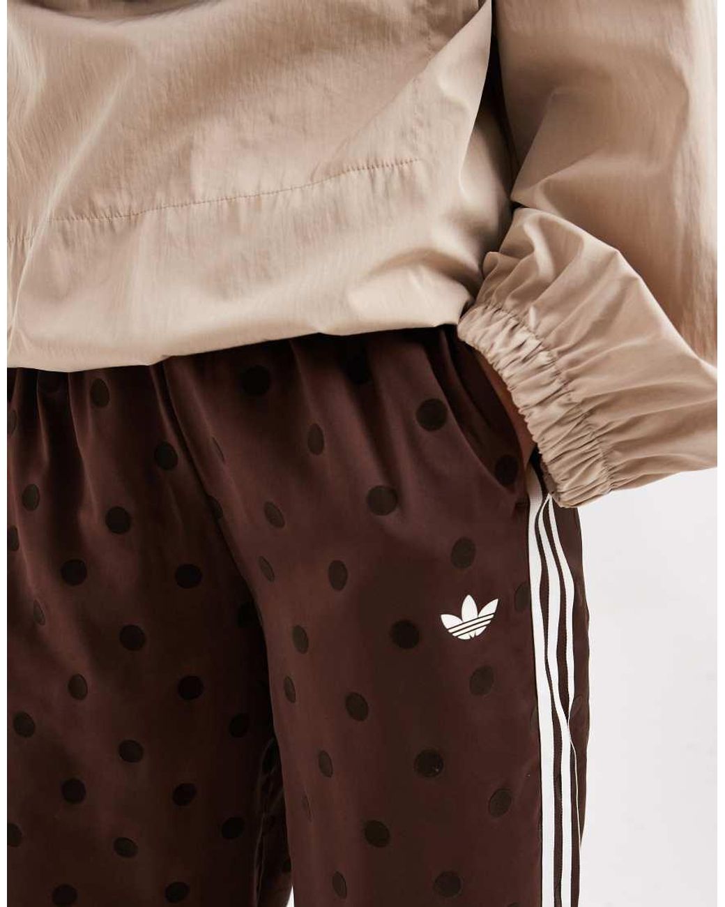 Adidas Originals White Wide Leg Satin Track Pants