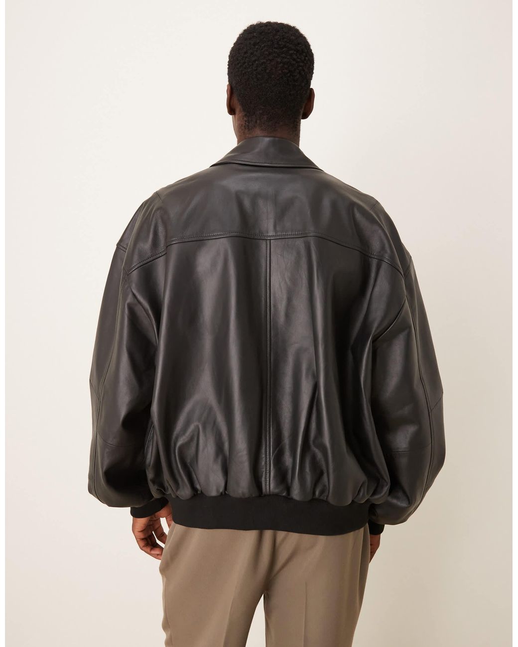 ASOS – oversize-bomberjacke in Brown für Herren