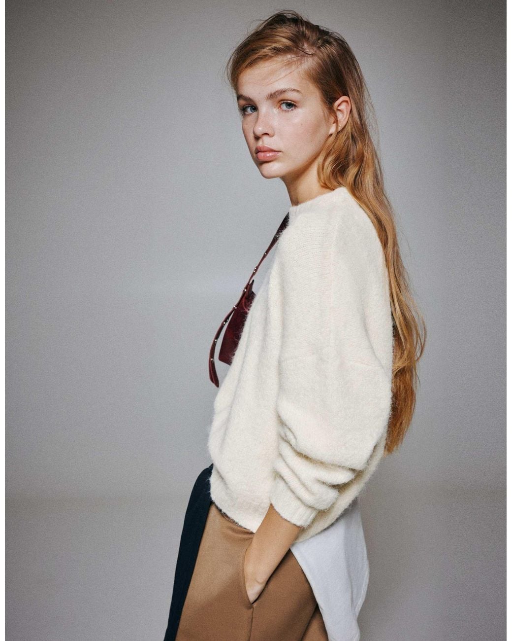 Pull&Bear Gray Basic-strickpullover