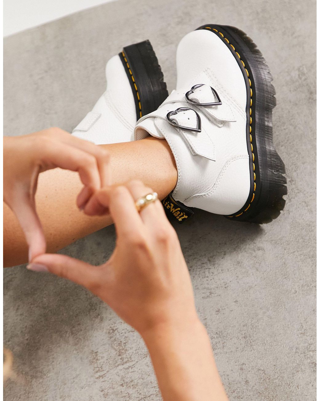 white heart dr martens