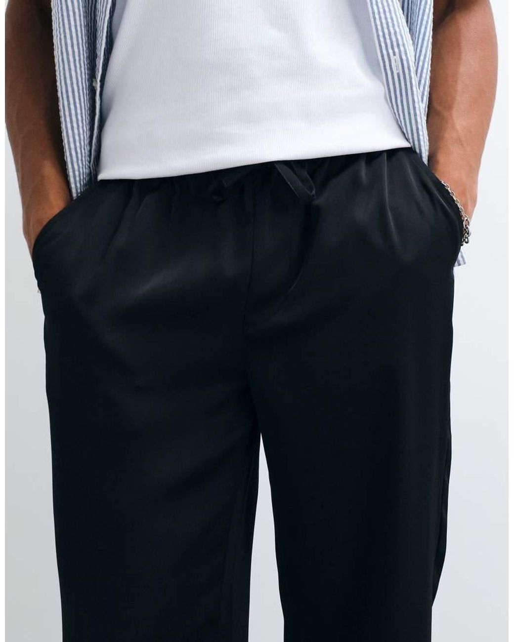 ASOS Blue Straight Pants for men