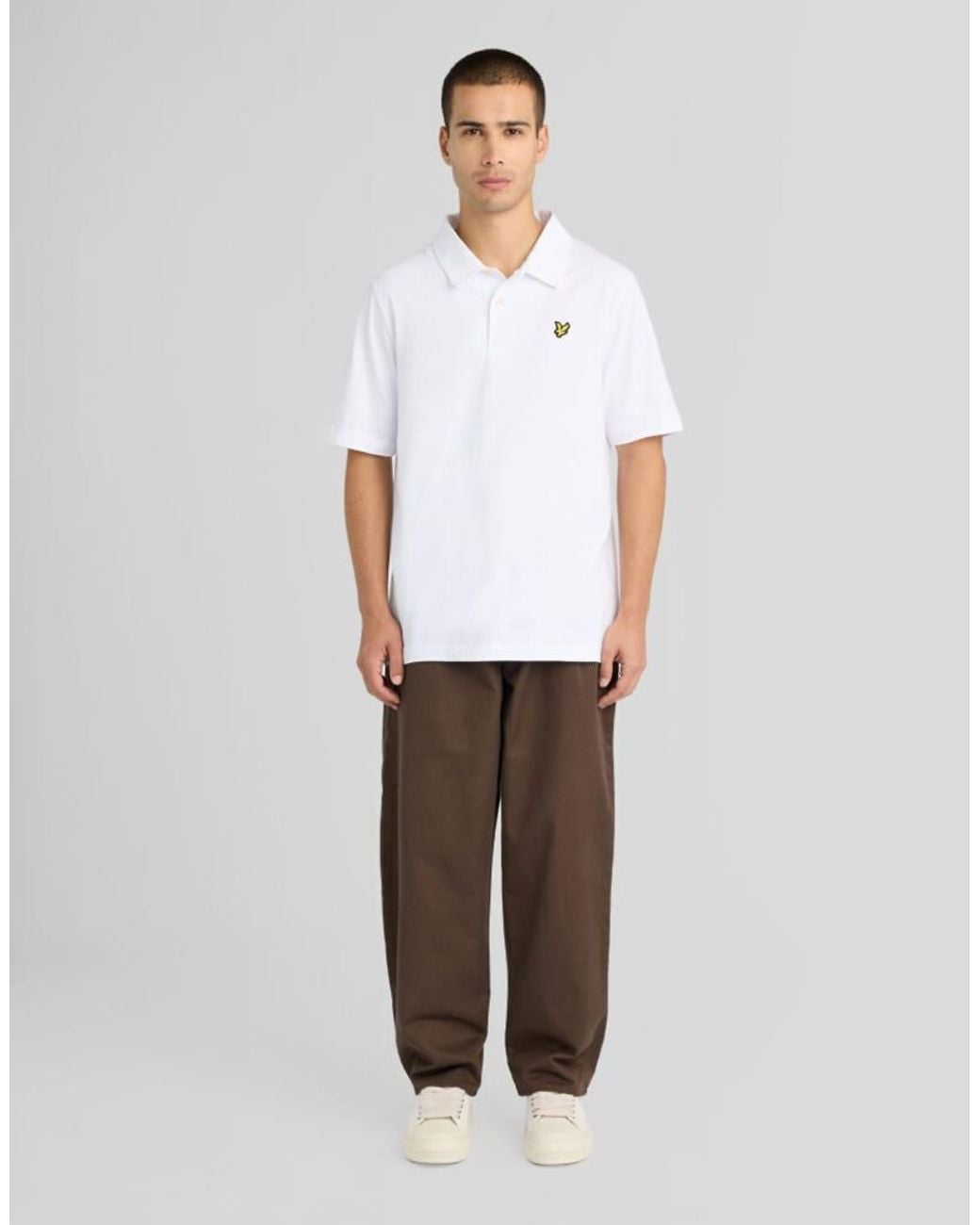Lyle & Scott White Ss Polo Shirts Relaxed Jersey Polo Shirt for men