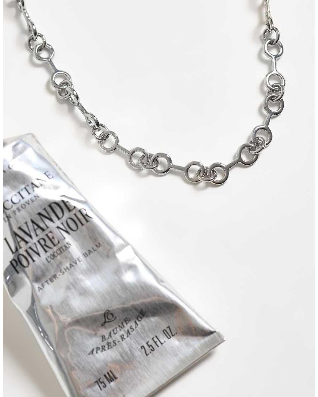 ASOS Metallic Round Link Chain Necklace for men
