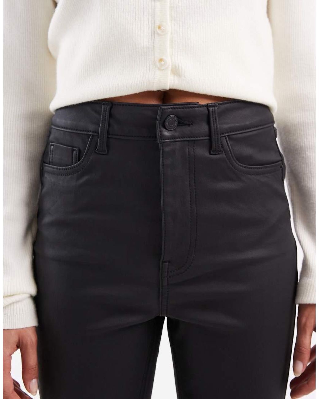 New Look Black Coated Skinny Jeans