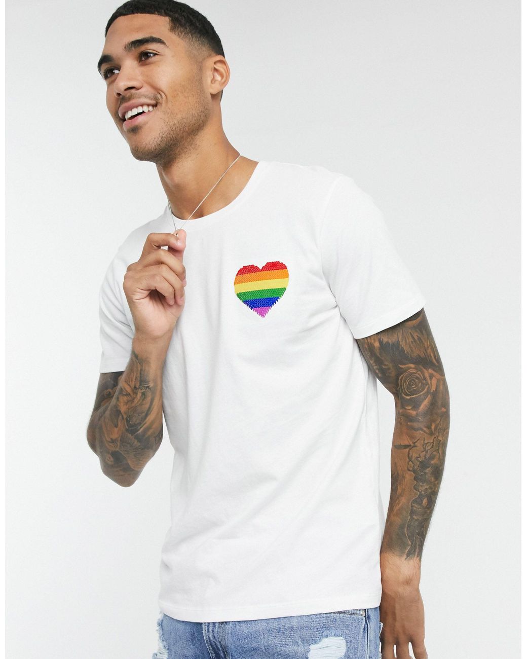 Abercrombie Fitch Pride Flip Sequin T shirt in White for Men Lyst
