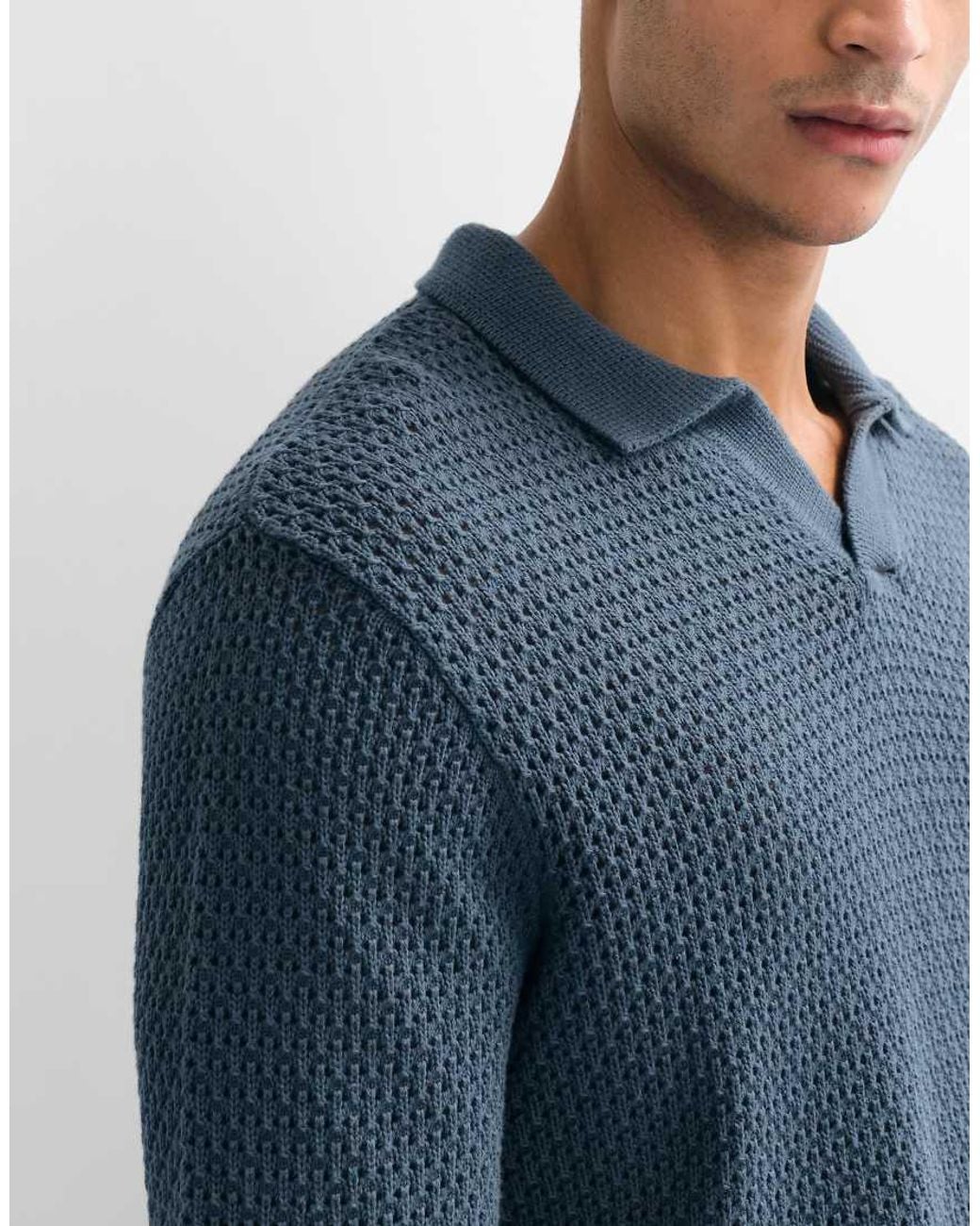 Levi's Blue Dillon V Neck Polo Jumper for men