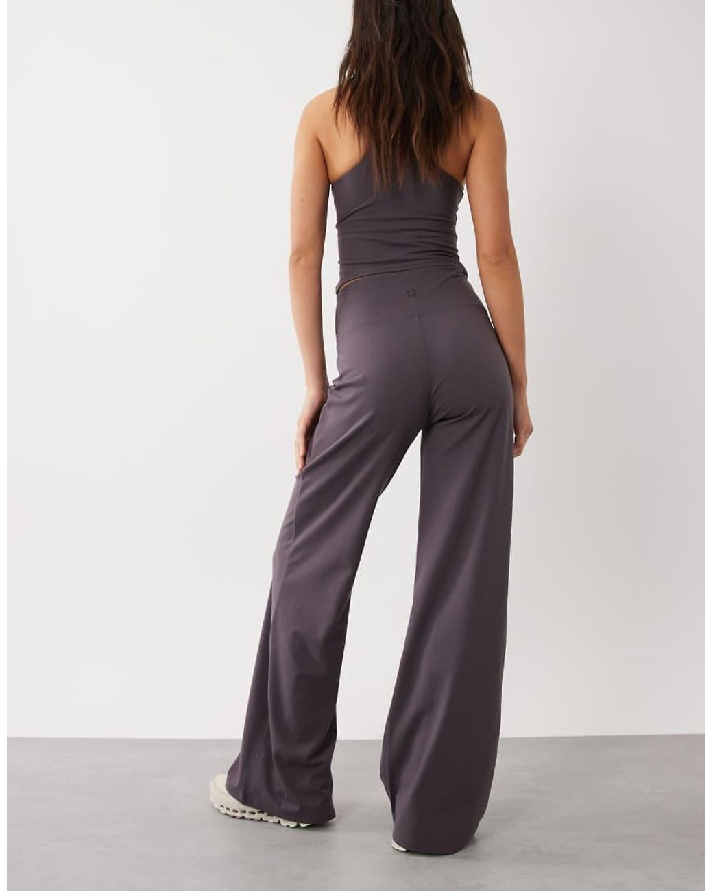 4505 White Icon Soft Touch High Waist Wide Leg Dance Pant