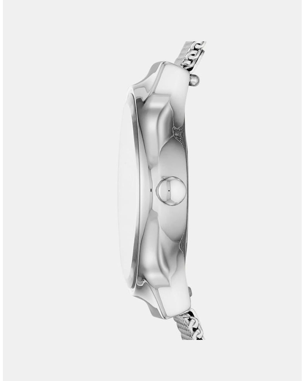 Skagen White 'S Freja Lille Two Hand, Stainless Steel Watch