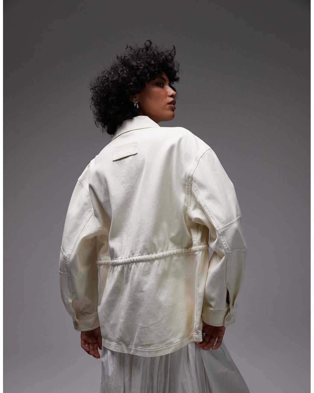 & Other Stories Gray Barn Jacket With Cinched